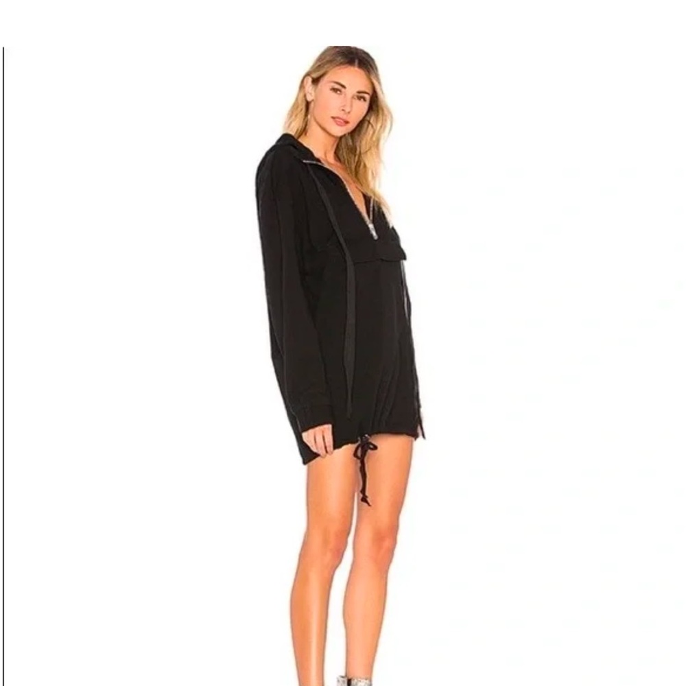 Danielle Guizio Black Hoodie Dress